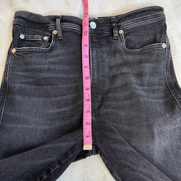 Agolde Roxanne Super High-Rise Skinny Jeans in Dark Gray Black Size 30 - Picture 5 of 13